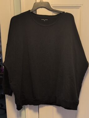 Universal Standard 2XL Black Oversized Crewneck Sweatshirt